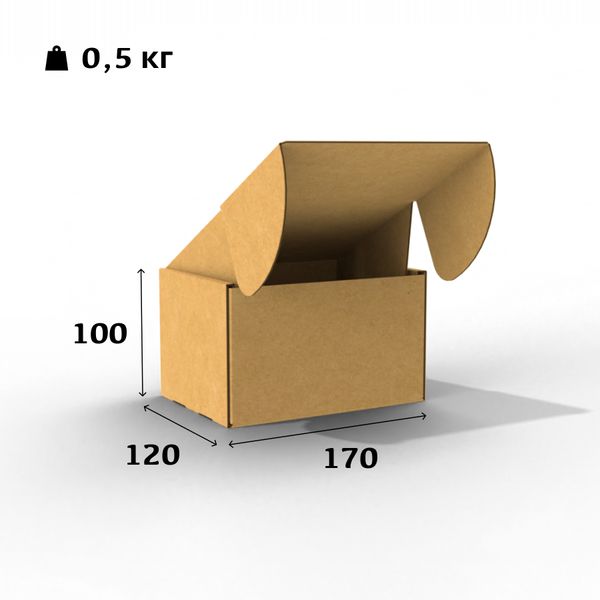 Самозбірна коробка 170x120x100 бура НП 0,5 кг стандарт 02036-1 фото