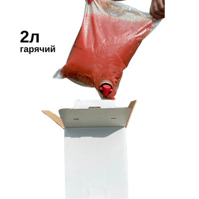 Bag in Box 2л з "T-Tap" краником, прозорий, гарячий 1-060111 фото
