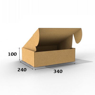 Самозбірна коробка 340x240x100 бура - 2 кг 02012 фото