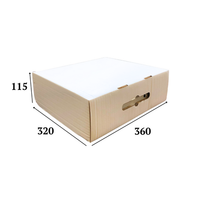 Самозбірна коробка для одягу 360х320х115 біла 02095 фото