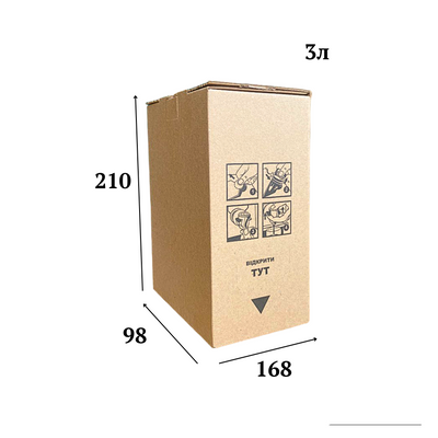 Коробка для Bag-in-Box об'єм 3 л 168х98х210 мм 01515 фото